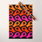 Surf's Up Waves Colorful Pattern  Wrapping Paper Gallery Image 1