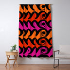 Surf's Up Waves Colorful Pattern  Window Curtain Gallery Image 5