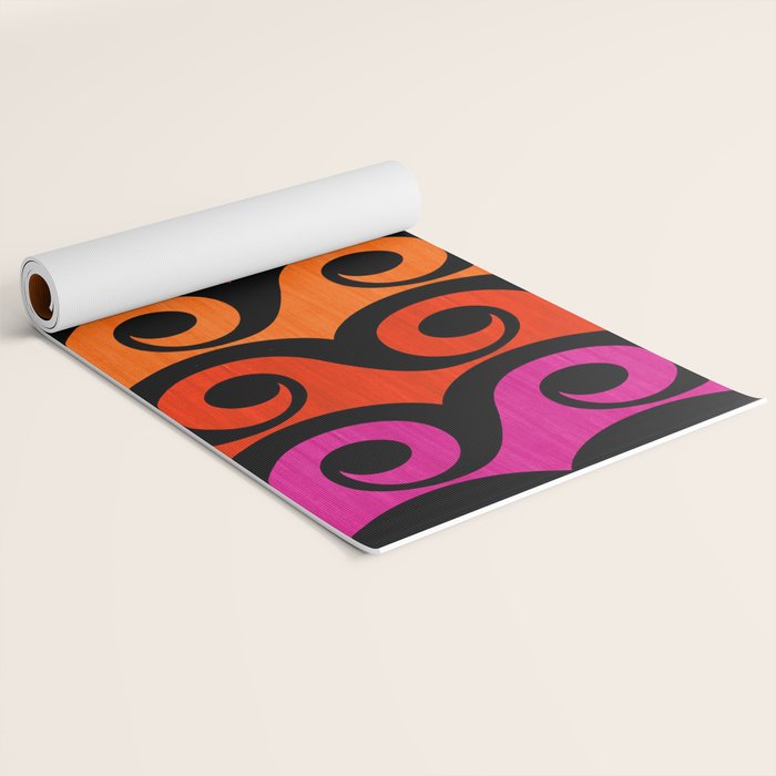 Surf's Up Waves Colorful Pattern  Yoga Mat Gallery Image 2