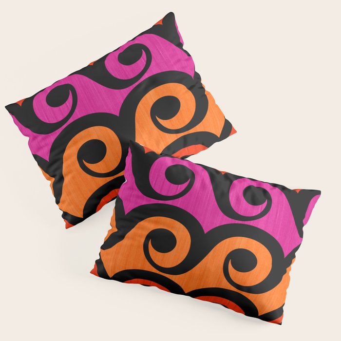 Surf's Up Waves Colorful Pattern  Pillow Sham Gallery Image 1
