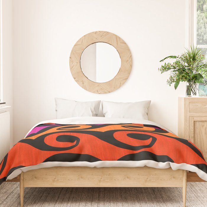 Surf's Up Waves Colorful Pattern  Duvet Cover Gallery Image 3
