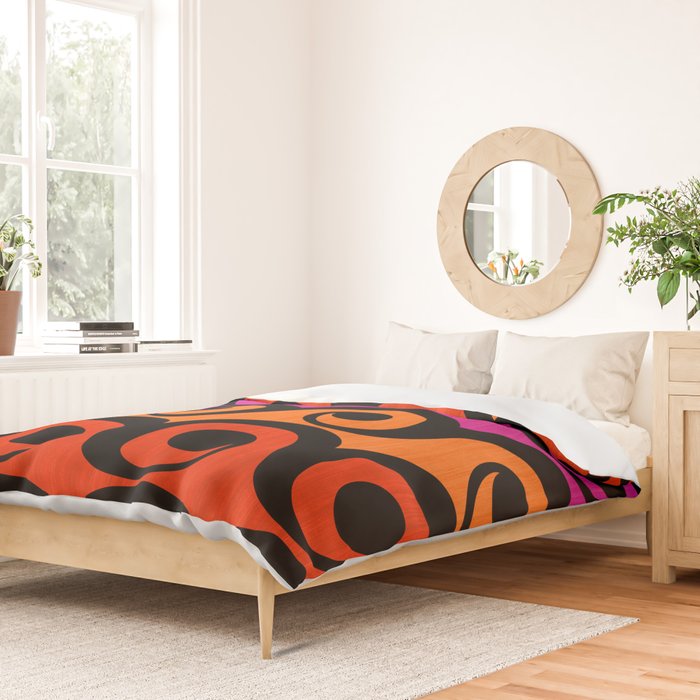 Surf's Up Waves Colorful Pattern  Duvet Cover Gallery Image 2