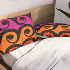 Surf's Up Waves Colorful Pattern  Pillow Sham Gallery Image 2