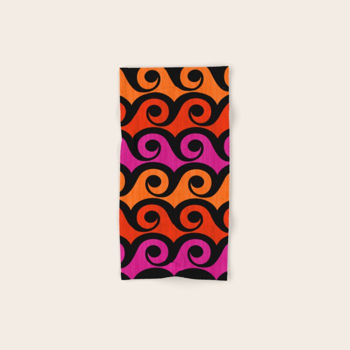 Surf's Up Waves Colorful Pattern  Bath Towel Gallery Image 1