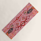 Traditional Pink Moroccan Rug Artwork Yoga Mat Gallery Image 1