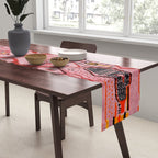 Traditional Pink Moroccan Rug Artwork Table Runner Gallery Image 2