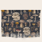 Wild Mushrooms  on graphite black Wall Hanging Gallery Image 1