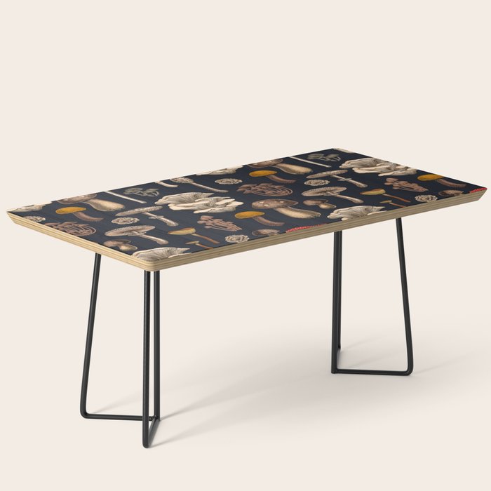 Wild Mushrooms  on graphite black Coffee Table Gallery Image 1