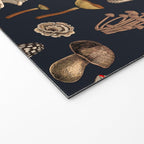 Wild Mushrooms  on graphite black Welcome Mat Gallery Image 2