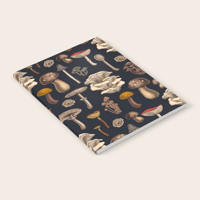 Wild Mushrooms  on graphite black Notebook Gallery Image 2