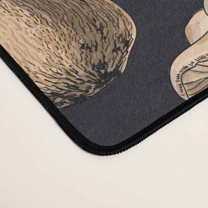 Wild Mushrooms  on graphite black Desk Mat Gallery Image 4