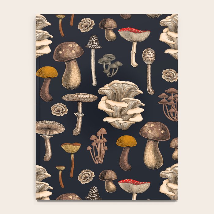 Wild Mushrooms  on graphite black Notebook Gallery Image 4