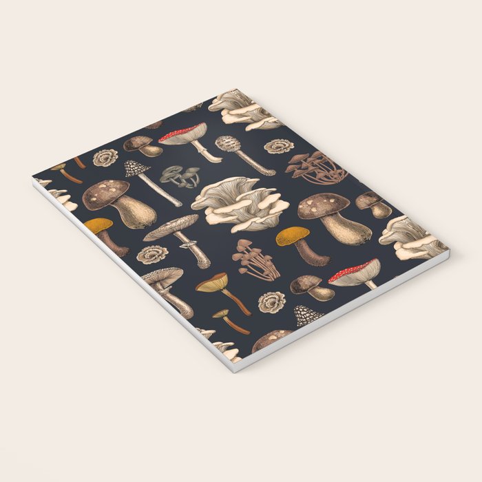 Wild Mushrooms  on graphite black Notebook Gallery Image 3