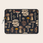 Wild Mushrooms  on graphite black Laptop Sleeve Gallery Image 1