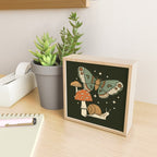 Mushroom Garden Winter Night Mini Art Print Gallery Image 2