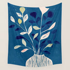 Flowers in a White Vase Wall Tapestry Gallery Image 4