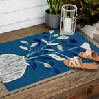 Flowers in a White Vase Outdoor Rug Gallery Image 2