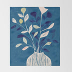 Flowers in a White Vase Throw Blanket Gallery Image 2