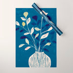Flowers in a White Vase Wrapping Paper Gallery Image 1
