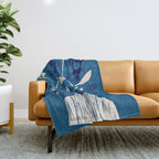 Flowers in a White Vase Throw Blanket Gallery Image 1
