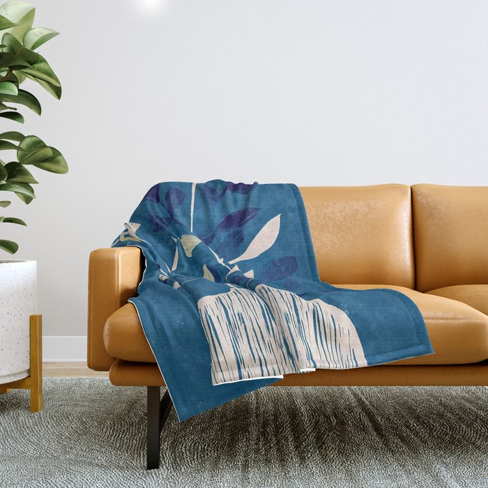 Flowers in a White Vase Throw Blanket Gallery Image 1