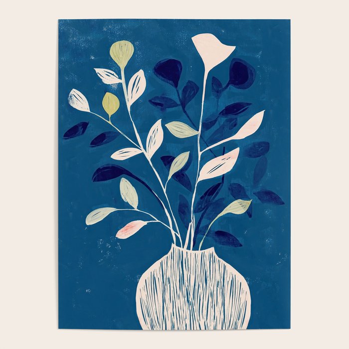 Flowers in a White Vase Poster Gallery Image 1
