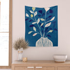 Flowers in a White Vase Wall Tapestry Gallery Image 2