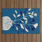 Flowers in a White Vase Outdoor Rug Gallery Image 1