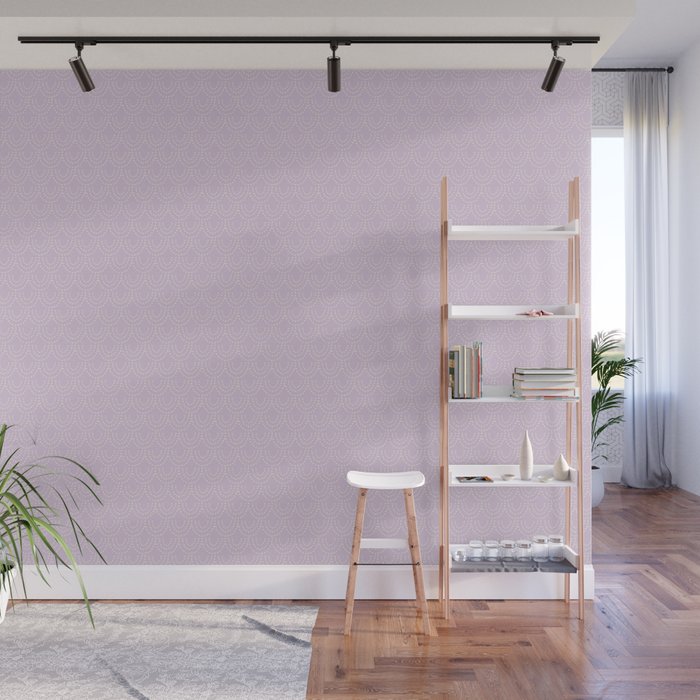 Dotted Scallop - Wisteria Wall Mural Gallery Image 1