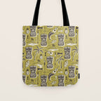 Tropical Tiki Green Tote Bag Gallery Image 1