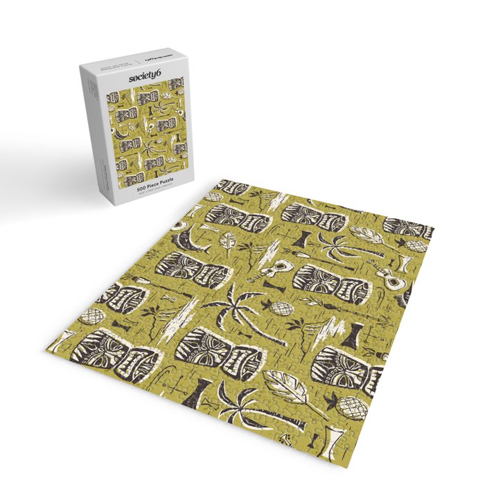 Tropical Tiki Green Jigsaw Puzzle Gallery Image 2