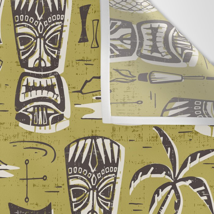 Tropical Tiki Green Wall Tapestry Gallery Image 3
