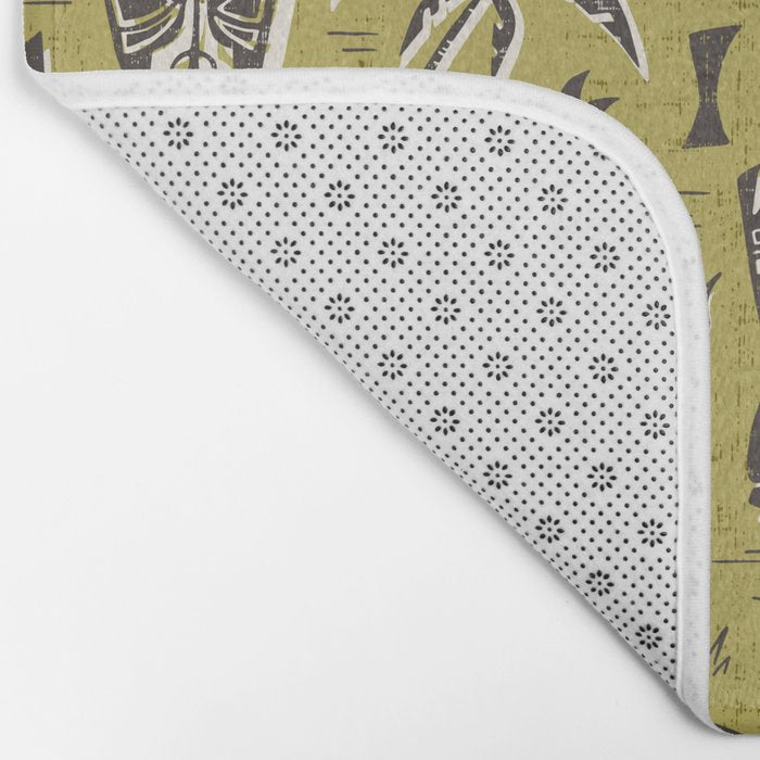 Tropical Tiki Green Bath Mat Gallery Image 2