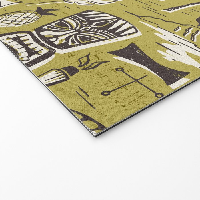 Tropical Tiki Green Welcome Mat Gallery Image 2