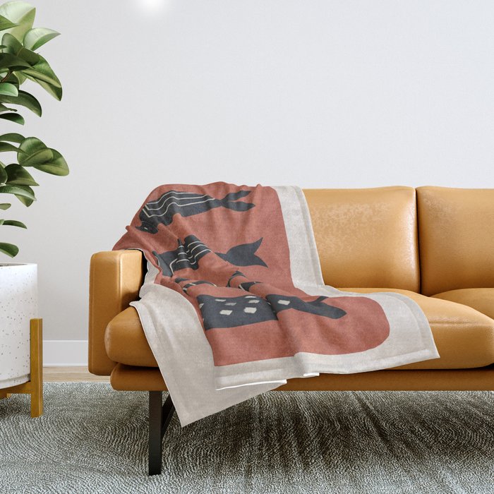 Fishes 05 Throw Blanket Gallery Image 1