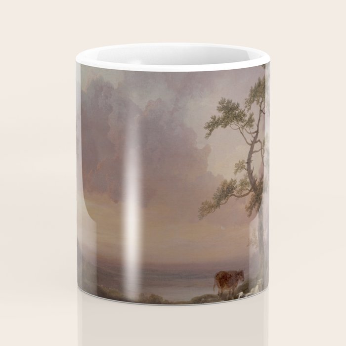 Landscape with Cattle and Peasant Oil painting Coffee Mug Gallery Image 4