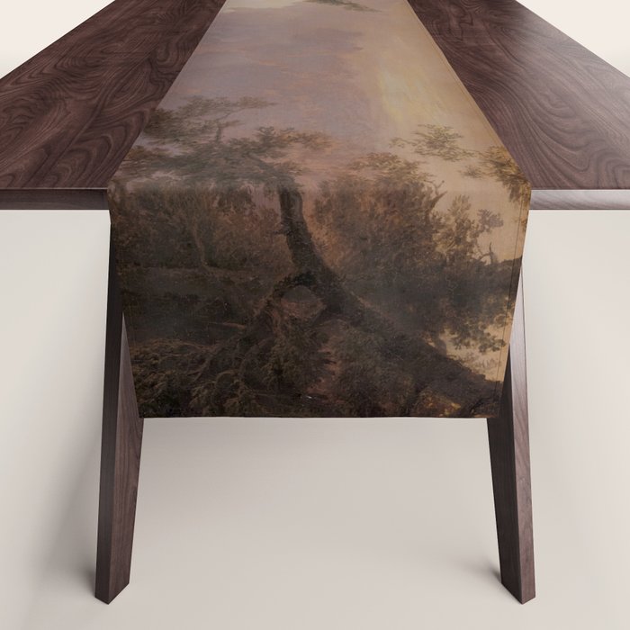Landscape with Cattle and Peasant Oil painting Table Runner Gallery Image 1