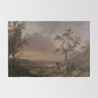 Landscape with Cattle and Peasant Oil painting Rug Gallery Image 2