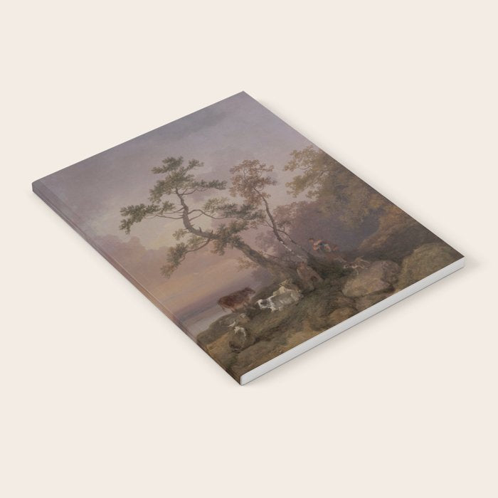 Landscape with Cattle and Peasant Oil painting Notebook Gallery Image 2