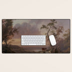 Landscape with Cattle and Peasant Oil painting Desk Mat Gallery Image 1