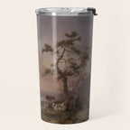 Landscape with Cattle and Peasant Oil painting Travel Mug Gallery Image 2