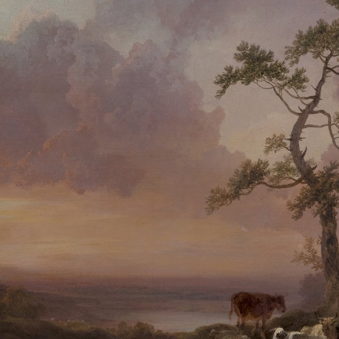 Landscape with Cattle and Peasant Oil painting Coffee Mug Gallery Image 2