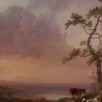 Landscape with Cattle and Peasant Oil painting Coffee Mug Gallery Image 2
