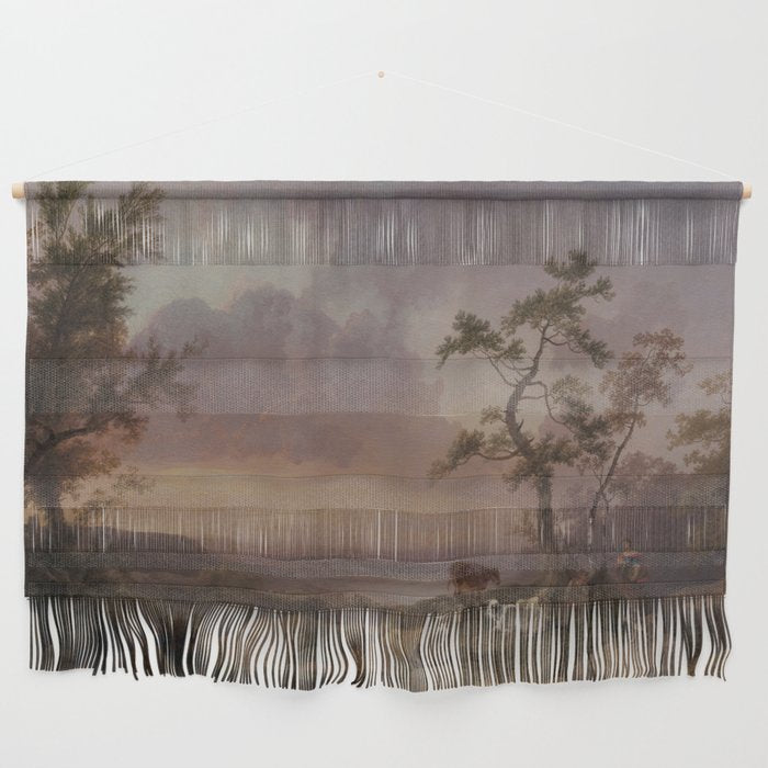 Landscape with Cattle and Peasant Oil painting Wall Hanging Gallery Image 1