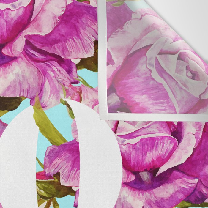 Love, Floral Typography Valentine's Graphic Design, Eclectic Modern Boho Botanical Rose Illustration Wall Tapestry Gallery Image 3