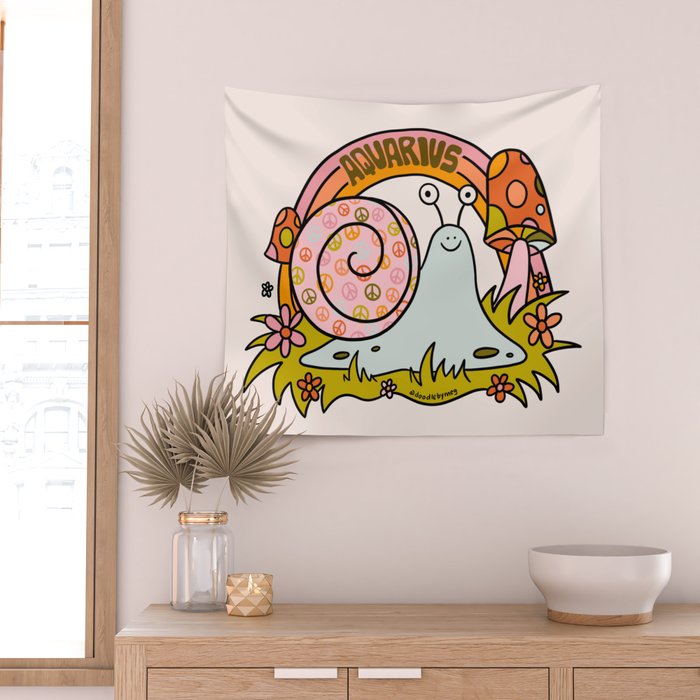 Aquarius Snail Wall Tapestry Gallery Image 2