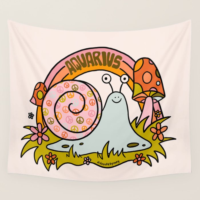 Aquarius Snail Wall Tapestry Gallery Image 1