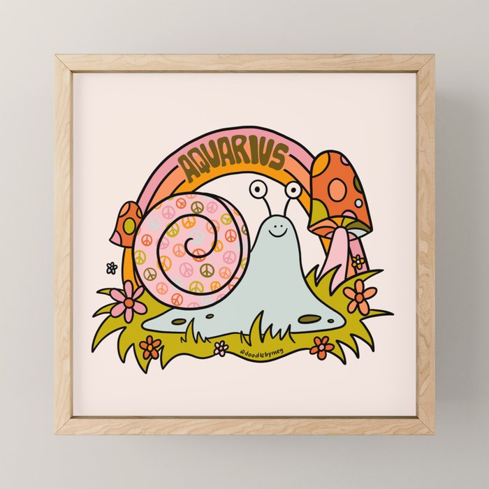 Aquarius Snail Mini Art Print Gallery Image 1