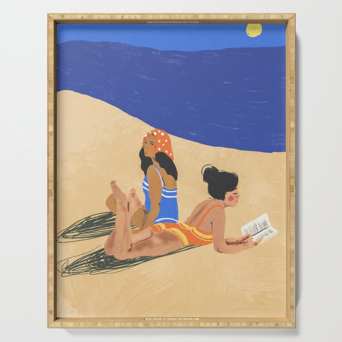 Summer on the beach Serving Tray Gallery Image 1