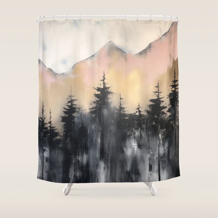 Pacific Northwest Wonderland Painting Shower Curtain Gallery Image 1